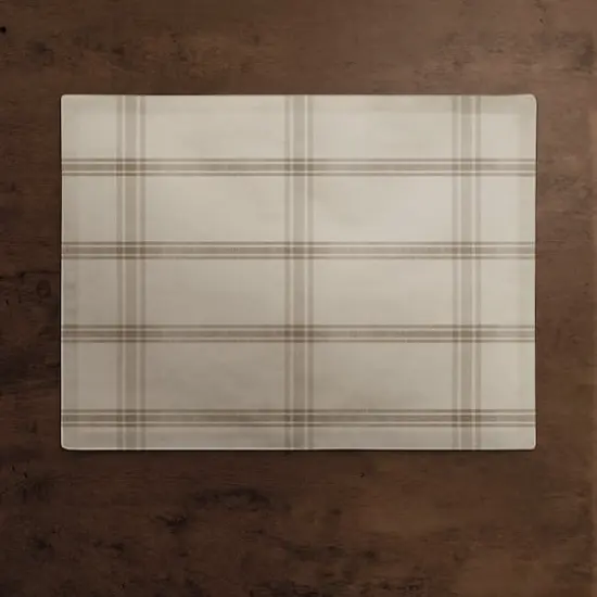 Autumn Fall Brown Plaid Poly Twill Placemat {3}