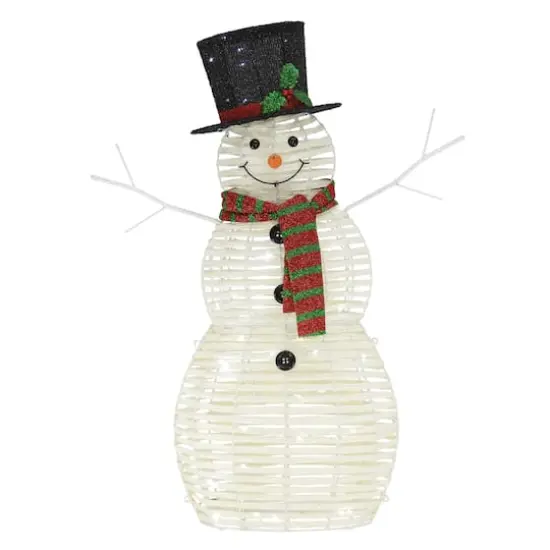 4ft. Outdoor Pre-Lit Snowman with LED Lights {1}