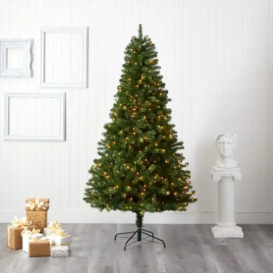 7.5ft. Pre-Lit Virginia Fir Artificial Christmas Tree, Clear Lights {3}
