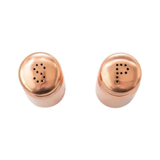 Hello Honey&reg; 3.5" Hammered Copper Finish Salt & Pepper Shaker Set {4}