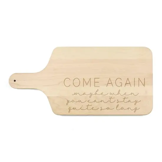 17" Come Again Maple Paddle Cutting Board {1}