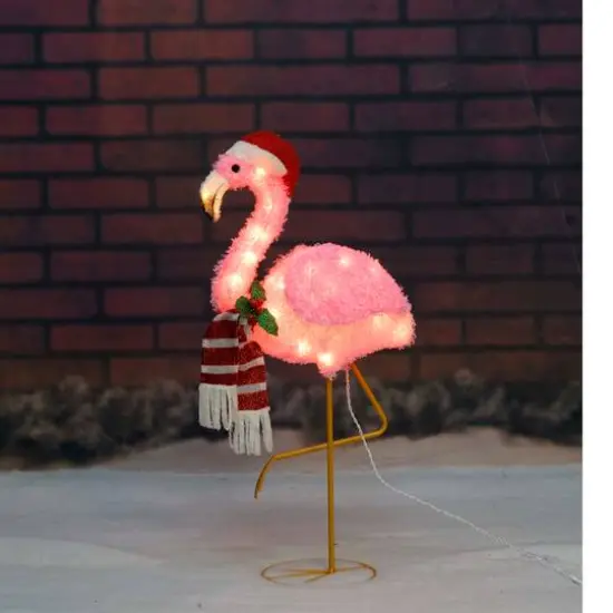 2.5ft. Plush Flamingo Sculpture {6}