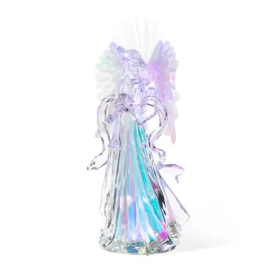 Glitzhome&reg; 12" Acrylic Lighted Tabletop Angel Figurine {1}