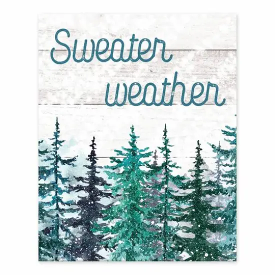 Sweater Weather Trees 8x10 Tabletop Canvas {1}