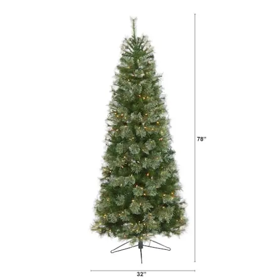 6.5ft. Pre-Lit Cashmere Artificial Christmas Tree, Warm White Lights {8}