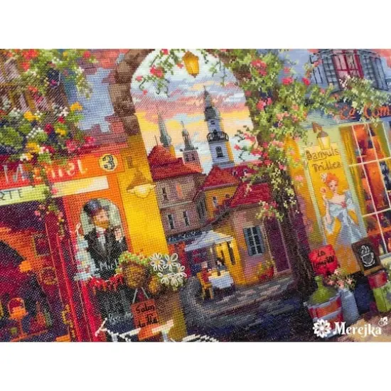 Merejka French Cafe Counted Cross Stitch Kit {4}