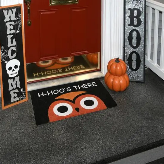 Owl Head Halloween Doormat {3}