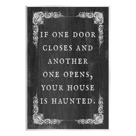 Stupell Industries Funny Haunted House Phrase Wall Plaque Art {1}