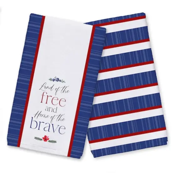 Land of the Free Home of the Brave Tea Towel Set {1}