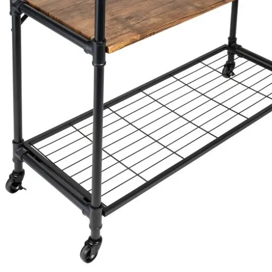 Honey Can Do 4-Tier Industrial Rolling Bookshelf {10}
