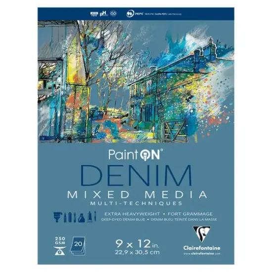 Clairefontaine PaintON&reg; Denim Mixed Media Paper Pad {1}