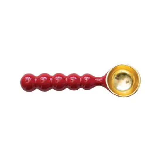 Hello Honey&reg; Red & Gold Enameled Aluminum Ice Cream Scoop {4}