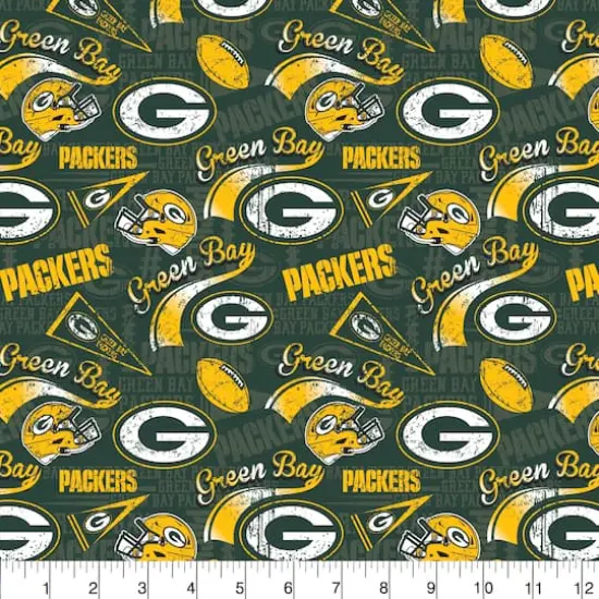 NFL Green Bay Packers Retro Cotton Fabric {3}