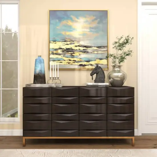 8" Silver Stainless Steel Overlapping Oval Geometric Candelabra {17}