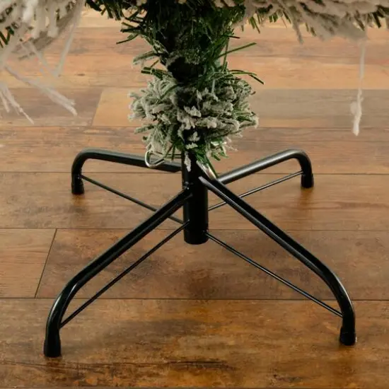 5ft. Fiber Optic Multicolor Bubble-Gum LED Lights Flocked Artificial Christmas Tree {7}