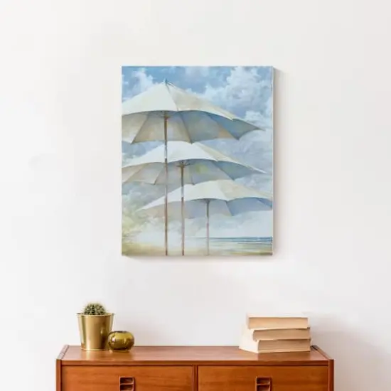 Beach Umbrellas 16" x 20" Canvas Wall Art {5}