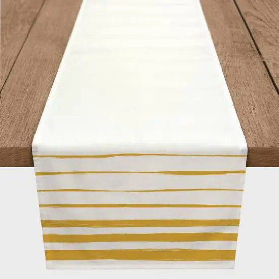 Sketchy Stripes Indoor/Outdoor Table Runner Yellow {3}