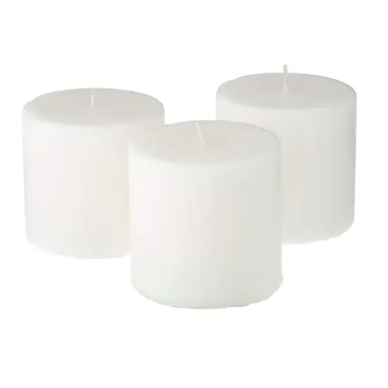 Ashland&reg; Basic Elements&trade; White Pillar Candle, 3 Pack {1}