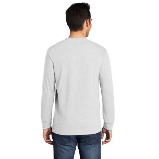 Port & Company&reg; Long Sleeve Essential Pocket T-Shirt Ash {5}