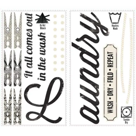 RoomMates Laundry Quote Peel & Stick Wall Decals {5}