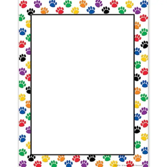 Teacher Created Resources&reg; Colorful Paw Prints Computer Paper, 6 Packs of 50 {3}