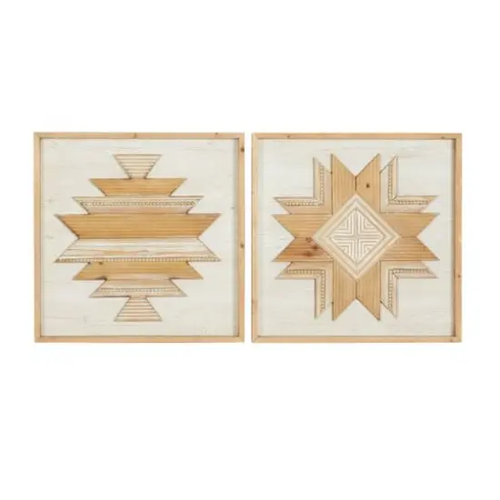 Brown & White Wood Rustic Southwest Wall D&eacute;cor Set {1}