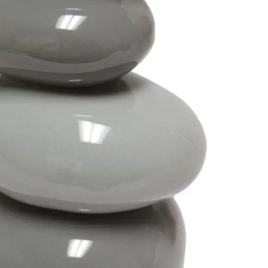 Simple Designs 17.5" Ceramic Stone Table Lamp Shades of Gray {9}