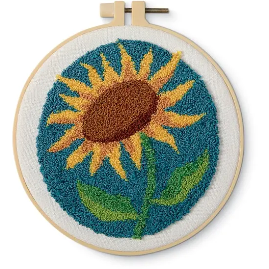 6" Sunflower Punch Needle Kit with Hoop by Loops & Threads&reg; {1}
