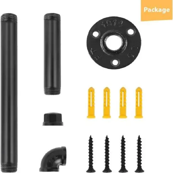 Wall-Mounted Industrial Pipe Toilet Paper Holder {7}