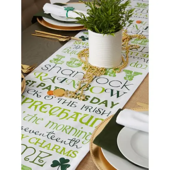 DII&reg; 72" St Patrick's Day Print Table Runner {5}