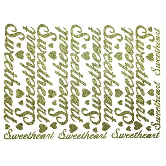 JAM Paper Sweetheart Gold Script Floral Adhesive {1}