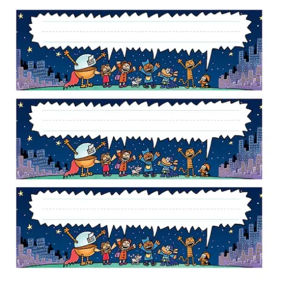 Scholastic&reg; Teaching Resources Dog Man Name Plates, 3 Packs of 36 {1}