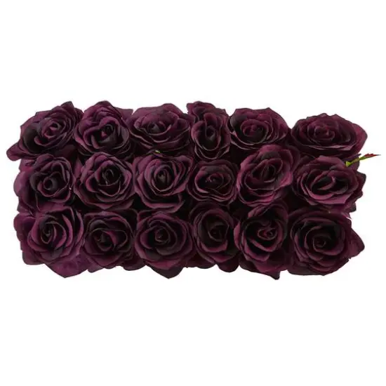 Dozen Silk Roses in Ceramic Rectangular Planter {4}