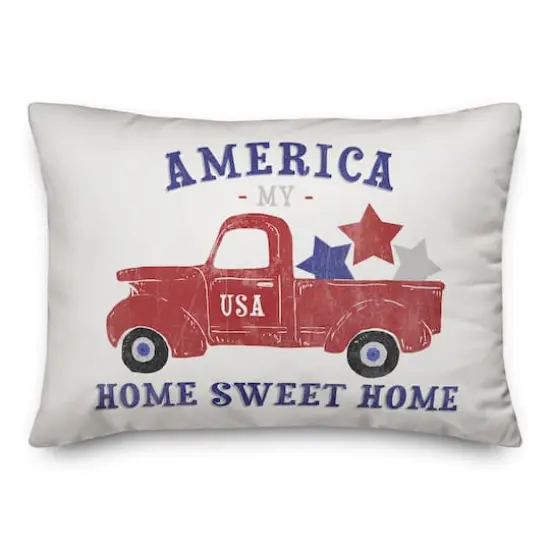America My Home Sweet Home Throw Pillow {1}