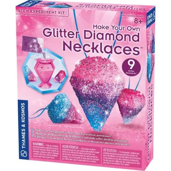 Thames & Kosmos Make Your Own Glitter Diamond Necklaces {1}