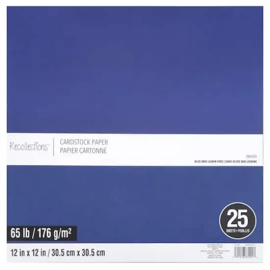 12" x 12" Cardstock Paper by Recollections&trade;, 25 Sheets Indigo {1}