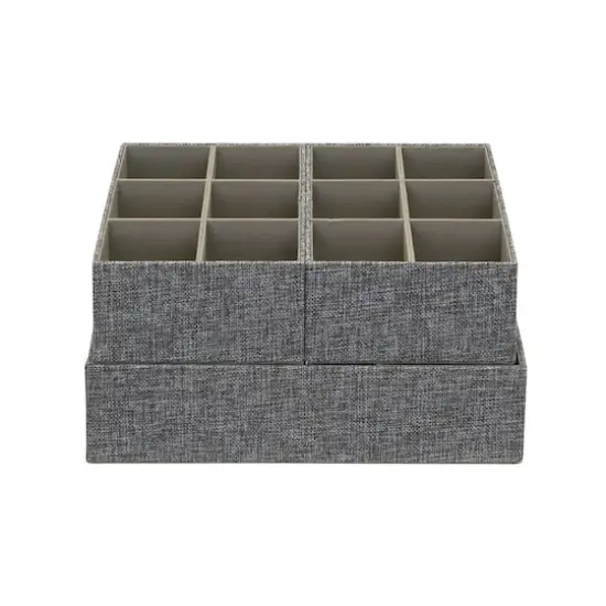 Household Essentials 3 Piece Drawer Organizers Starter Set Graphite {8}