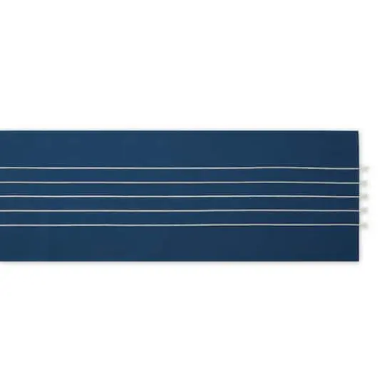 DII&reg; 108" Striped Tassel Table Runner Navy/Off White {6}