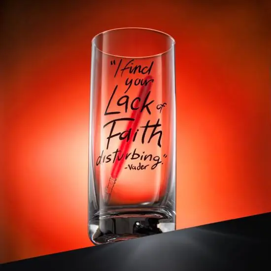 JoyJolt&reg; Star Wars&trade; 14.2oz. New Hope Darth Vader Red Lightsaber Tall Drinking Glass, 2ct. {3}