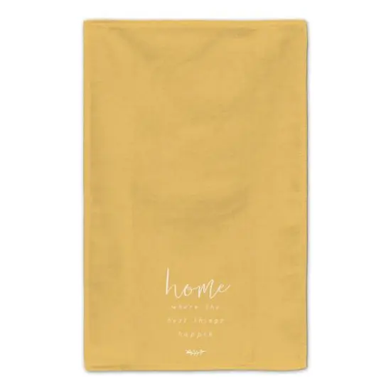 Where the Best Things Happen Tea Towel Set Yellow {5}