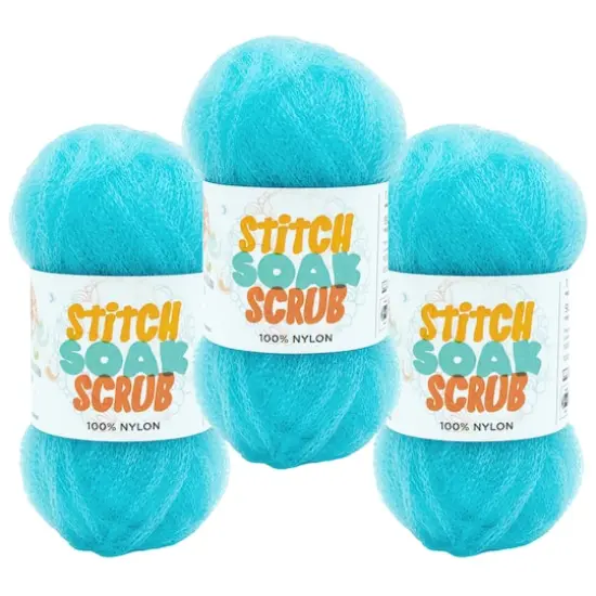 3 Pack Lion Brand&reg; Stitch Soak Scrub Yarn Turquoise {1}