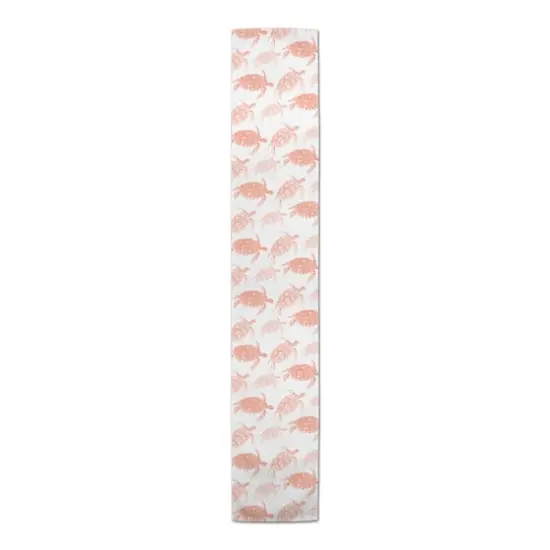 Watercolor Sea Turtles Indoor/Outdoor Table Runner Pink {1}