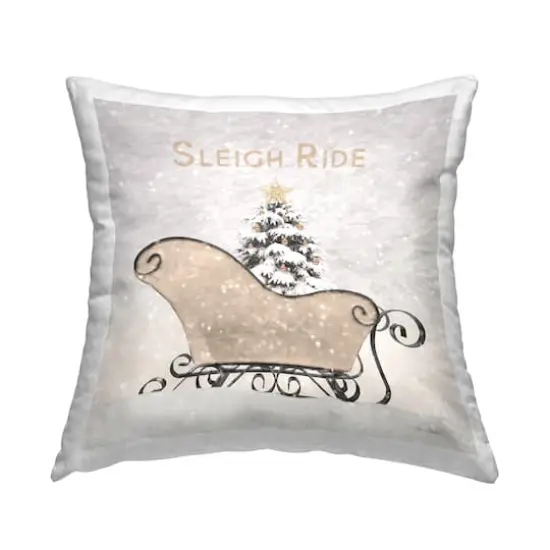 Stupell Industries Sleigh Ride Christmas Winter Throw Pillow {1}