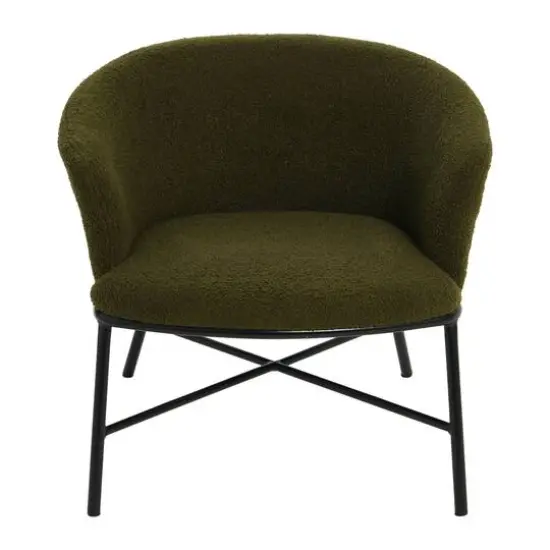 Hello Honey&reg; Bowery Boucle Upholstered Accent Arm Chair Dark Green {7}
