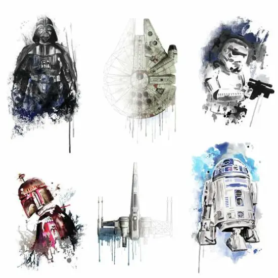 RoomMates Star Wars&trade; Iconic Watercolor Peel & Stick Wall Decals {4}