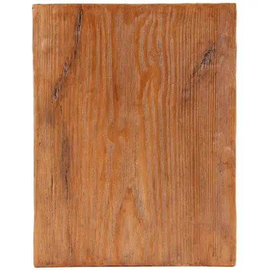 18" Natural Textured Wood Grain Outdoor Accent Table Brown {11}