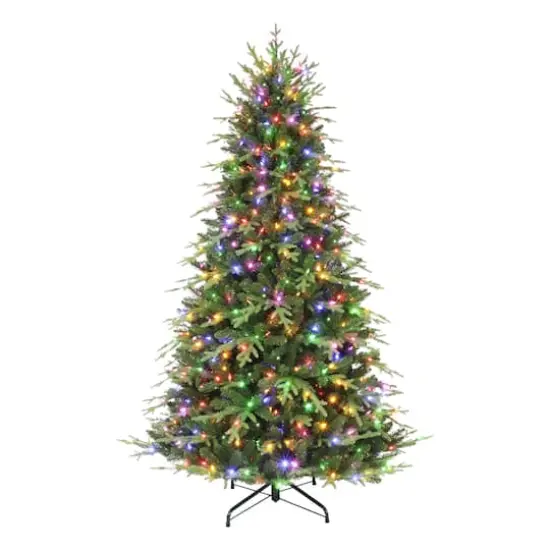 7.5ft. Pre-Lit Galveston Fir Artificial Christmas Tree, Color-Select LED Lights {3}