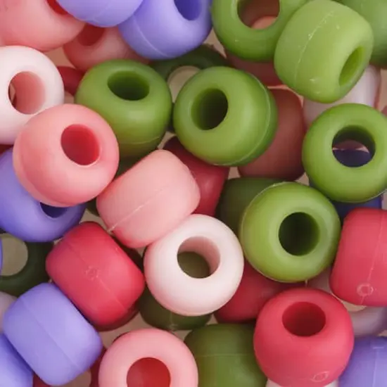 John Bead 9mm Assorted Matte Plastic Pony Beads, 1,000ct. {1}