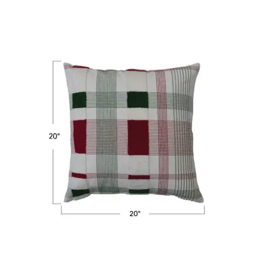 Hello Honey&reg; Red & Green Plaid Pillow {4}