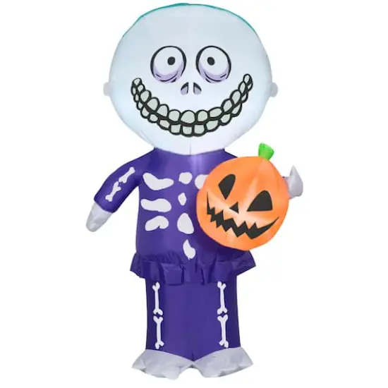 4ft. Airblown® Inflatable Halloween Barrel with Jack-o'-Lantern {1}